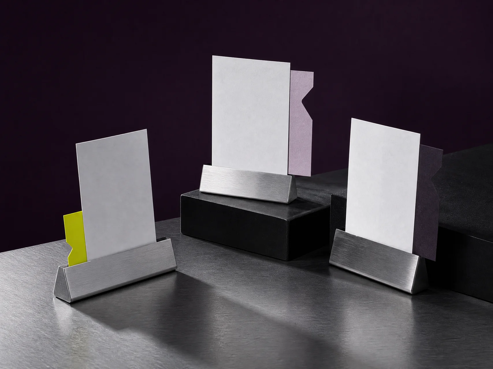 Career scenario cards arranged for rehearsal